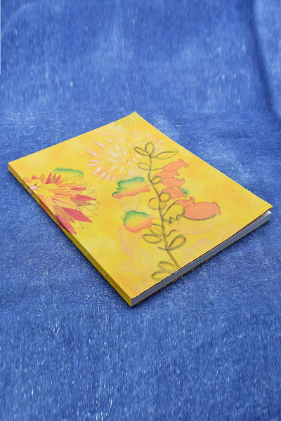 Painted Floral Watercolour Cover Notebook
