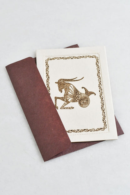 Henna printed Zodiac Sign Cards with envelopes, Set of 12 Signs, 6x4