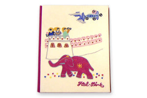 Hot Pink Jaipur A5 Journal Hand Embroidery Off white | Rickshaw Recycle