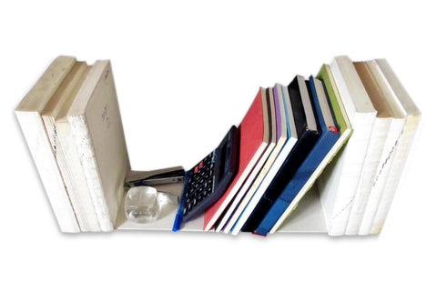 Book stack bookends, set of 2