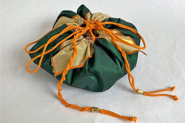 Festive Giving: Silk Drawstring Pouch | Rickshaw Recycle