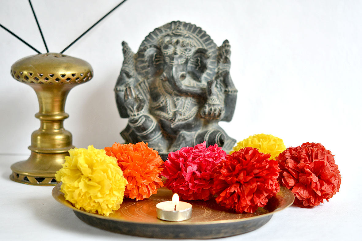  Marigold Paper Flower for Decor 9cm Online