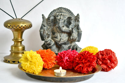  Marigold Paper Flower for Decor 9cm Online