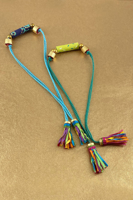 Printed Paper Bead Handmade Paper Rakhi Online