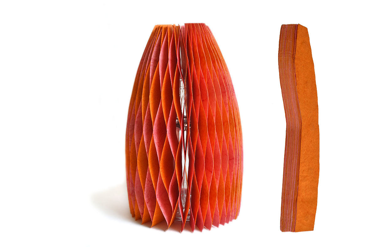 Honeycomb Paper Bottle Enclosure Vase