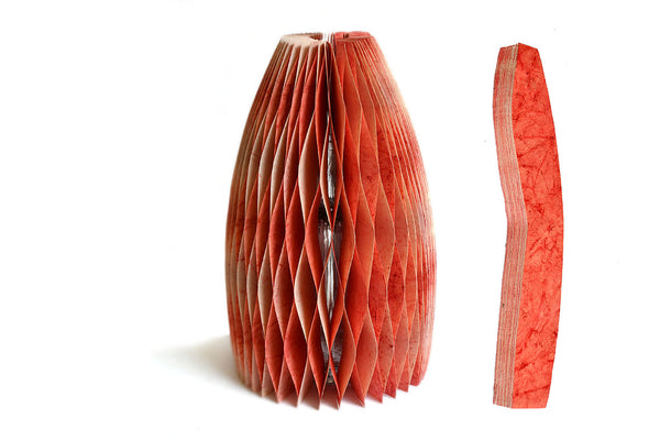 Honeycomb Paper Bottle Enclosure Vase