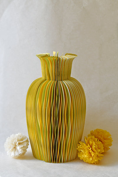 Honeycomb Paper Bottle Enclosure Vase