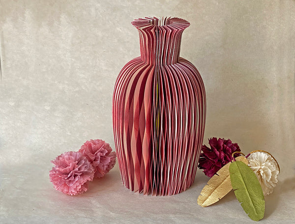 Honeycomb Paper Bottle Enclosure Vase