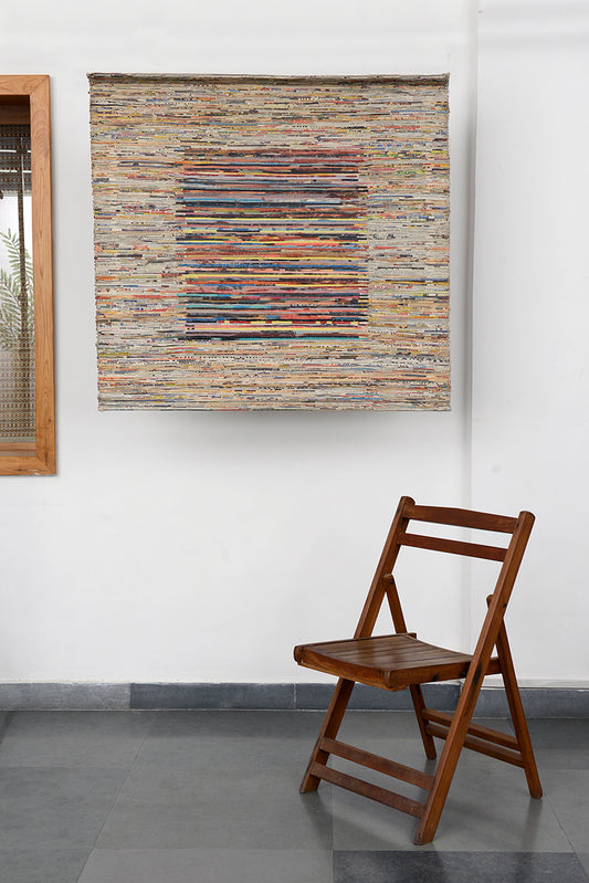 Newspaper Surface & Coloured Canvas Centre Edition Paper Wall Art Online