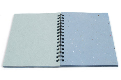 Chattai Textured Wiro Notebook, A5, Assorted Tonal Blank pages
