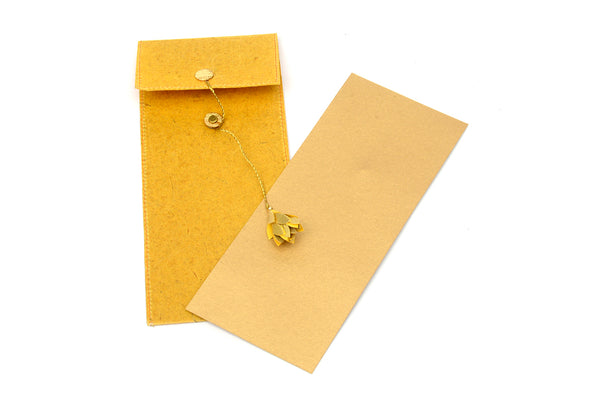 Waxed Banana Handmade Paper Money Gift Envelope with Card Online