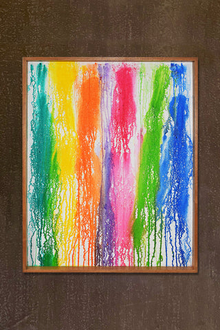 Rainbow Art: Holi Painting Broken Texture