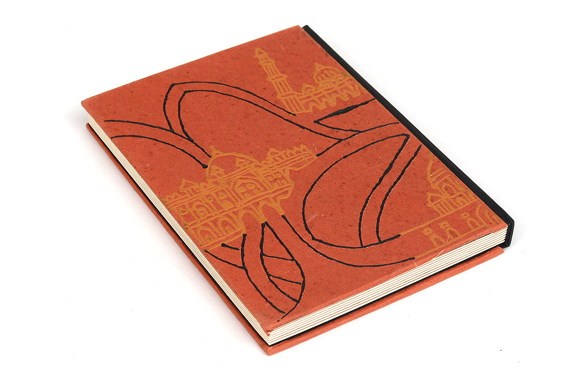 Delhi Landmarks Hand painted B6 Journal | Rickshaw Recycle