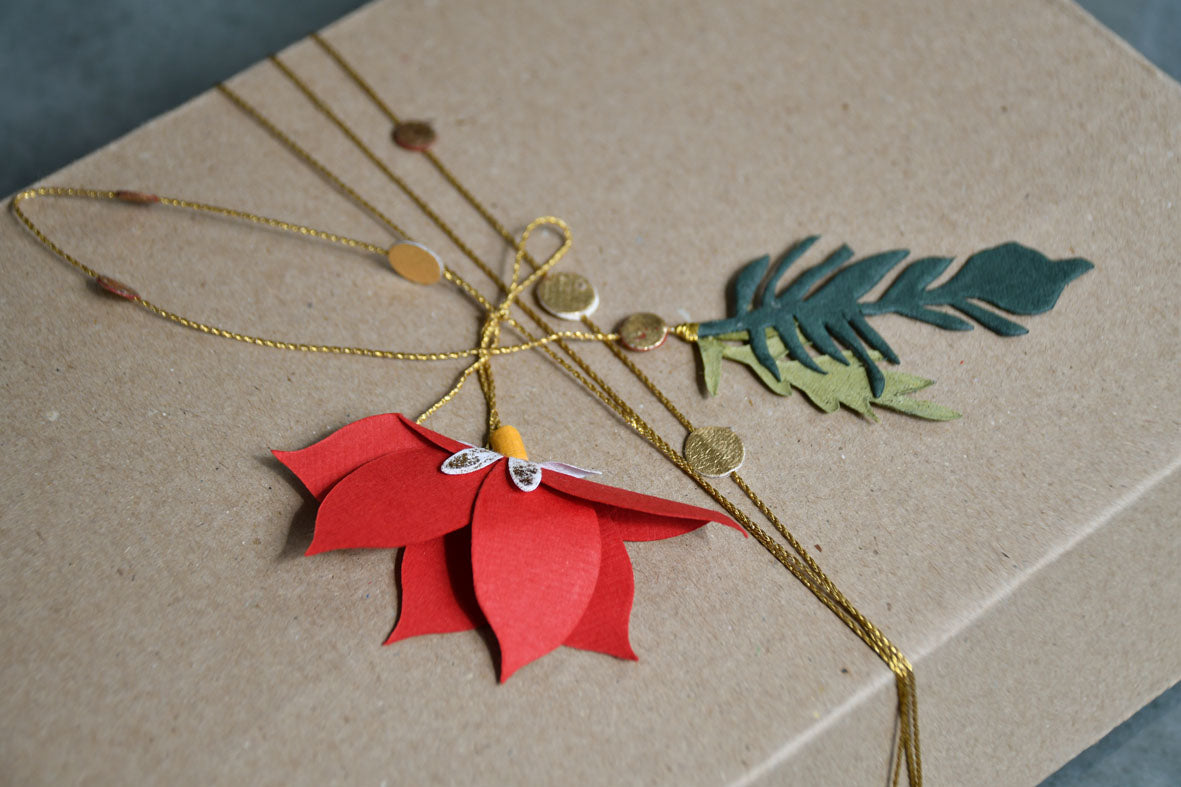 Handmade Paper Flower String Gift Wrapping Topper Online