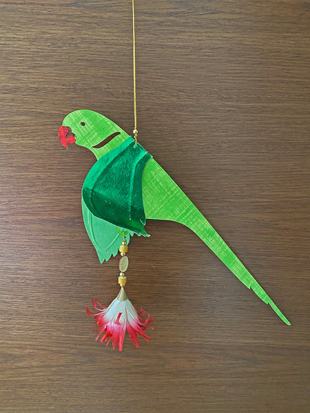 Handmade Paper Parrot Hanging with Flower Tassel Online