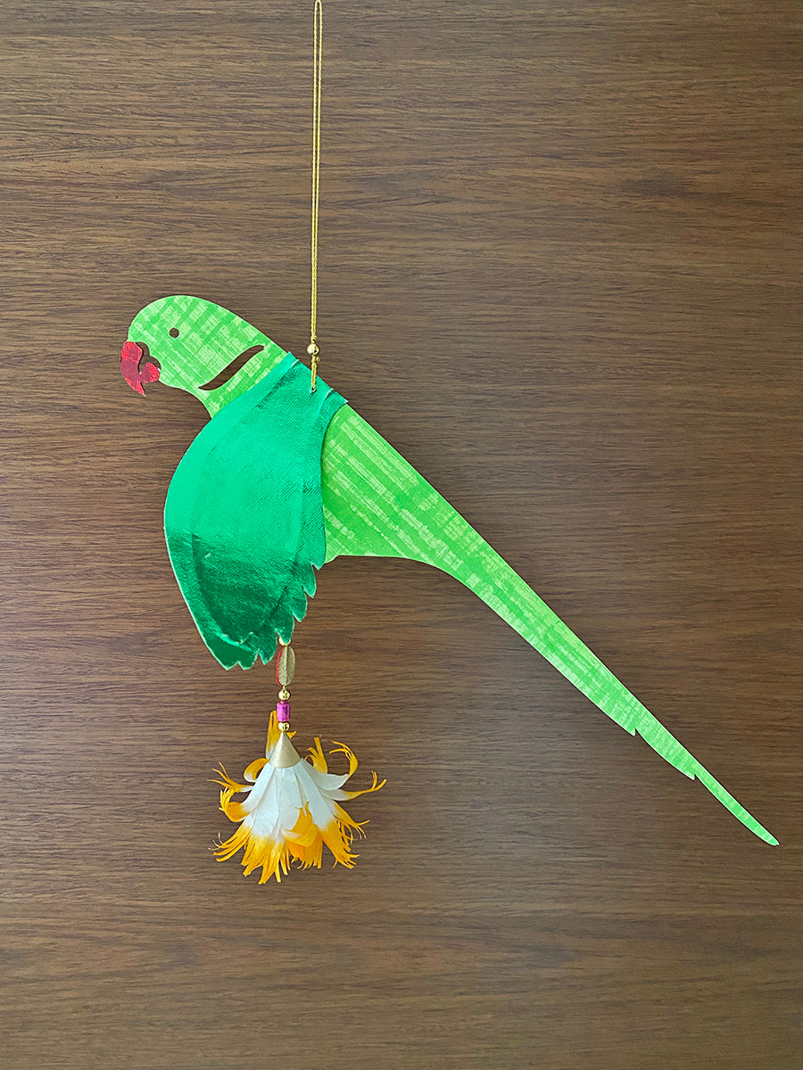 Home & Festive Décor: Handmade Paper Parrot Hanging