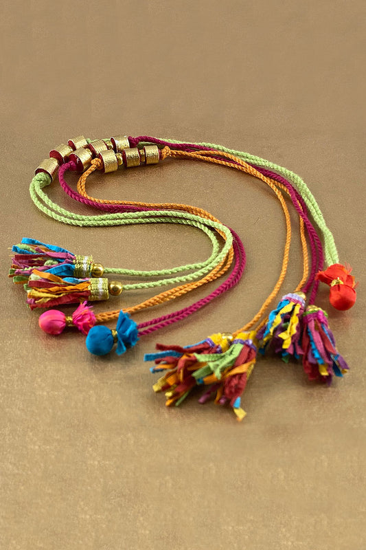 Paper Ribbon and Potli Handmade Paper Rakhi Online