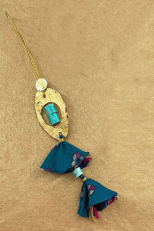 Gold Leaf Chura With Tassels Handmade Paper Rakhi Online