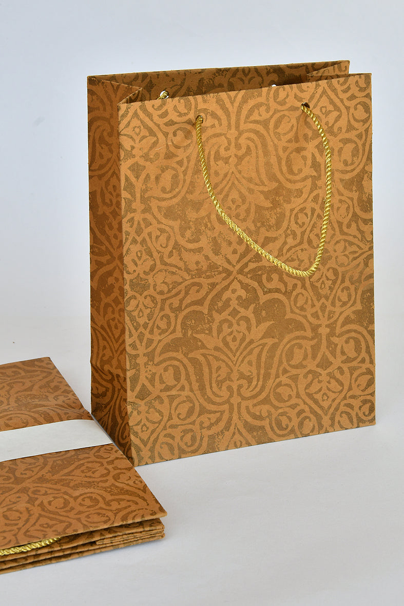 Give in Style: Gift Bags Baroque Block Print l Rickshaw