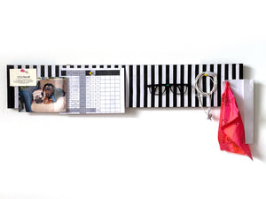 Black & White Recycled Handmade Paper Strips Tackboard Online