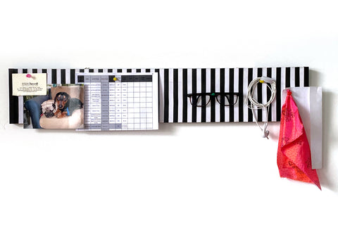 Tackbord black and white stripe