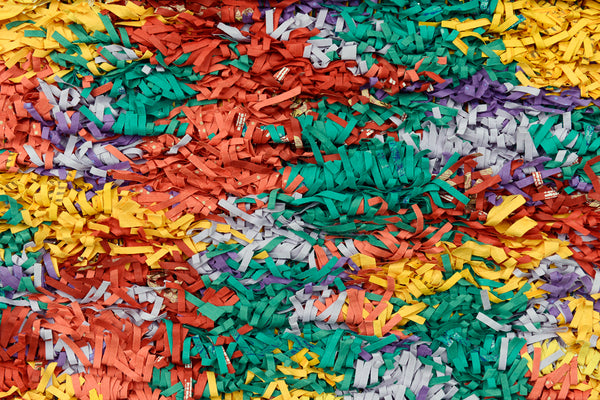 Wall Art Multicolour Paper Fringe Weave | Rickshaw Recycle