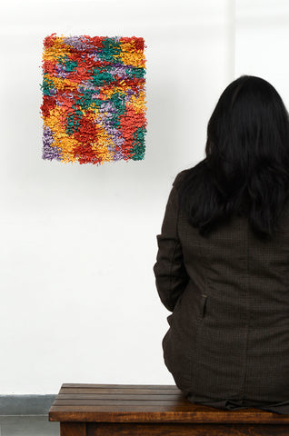Multicolour Paper Fringe Weave Paper Wall Art Online