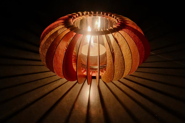 Round Splined Holder For Festive Tealights Tumbler Online
