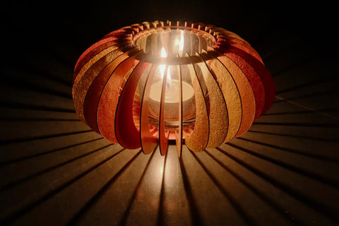 Round Splined Holder For Festive Tealights Tumbler Online