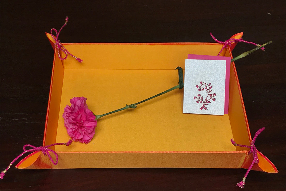 Elegant Gifting: Silk Clad Tray | Rickshaw Recycle