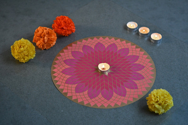 Lotus Mandala Floor Sticker Design Online