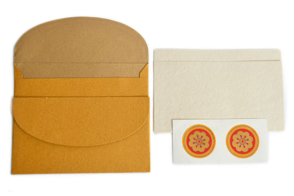 Auspicious Giving: Gift Envelopes with Cards & Round Sticker