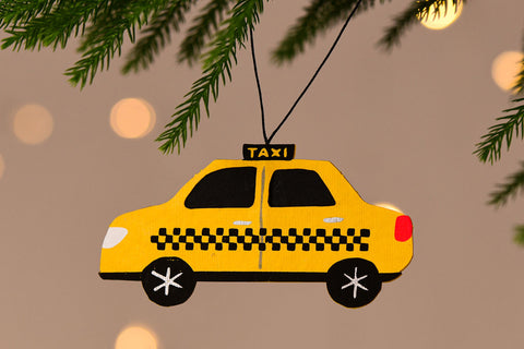Checker Cab Handmade Paper Christmas Decoration Ornament Set Of 3 Online.