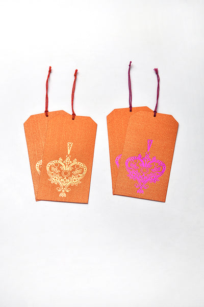 Metallic Paper Tag Cards, 2 Sets of 4, 3x6