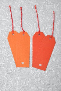Metallic Paper Tag Cards, 2 Sets of 4, 1.75x5