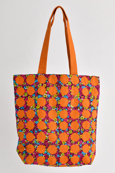 Chintz Rounds Tote Bag | Rickshaw Recycle