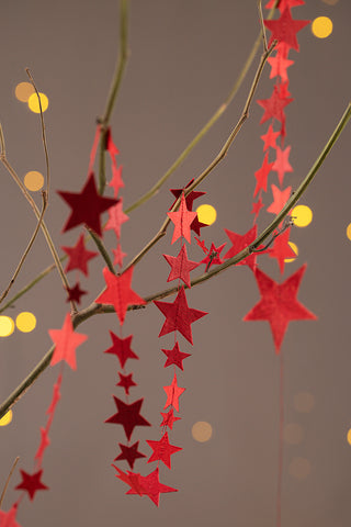 Star Strings Red Accents Paper Garland Decoration Set Of 2 Online