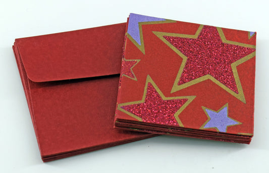 Holiday: Glitter Stars Gift Card Set l Rickshaw Recycle