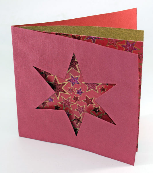Lasercut Printed Stars Handmade Paper Gift Cards with Envelopes Online