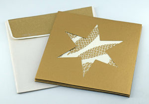 Lasercut Stars Printed Handmade Paper Gift Cards with Envelopes Online