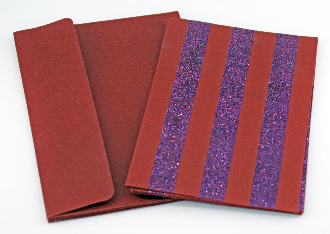 Holiday: Glitter Stripes Gift Card l Rickshaw Recycle