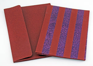 Glitter Stripes Handmade Paper Gift Cards with Envelopes Online