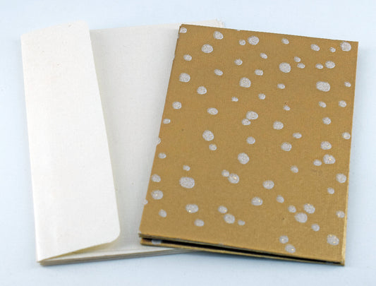 Flocked Snow Handmade Paper Gift Cards with Envelopes Online