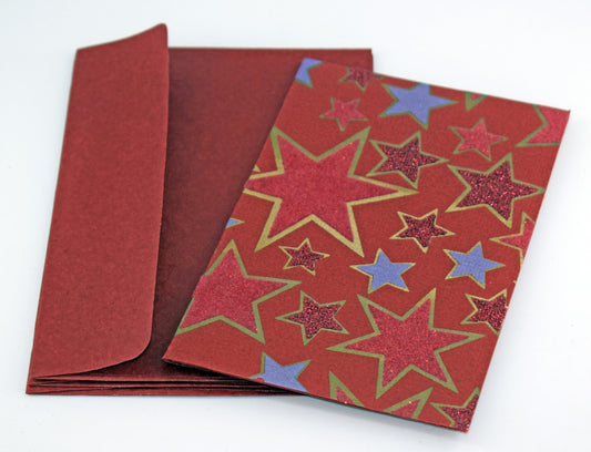 Holiday: Glitter Stars Gift Card Set l Rickshaw Recycle