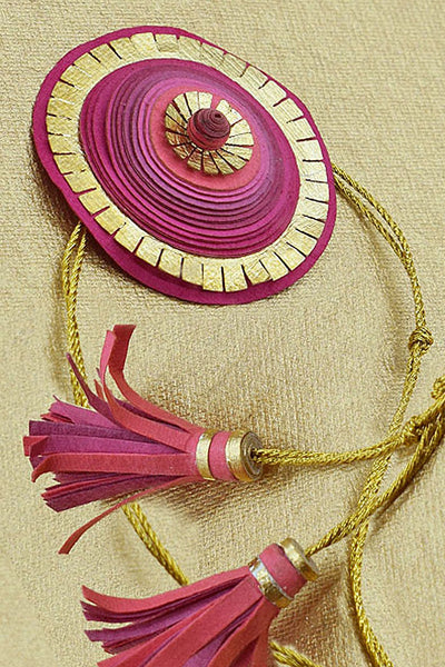 Papercraft Rakhi | Quill Circle & Kavach Rakhi with tassels