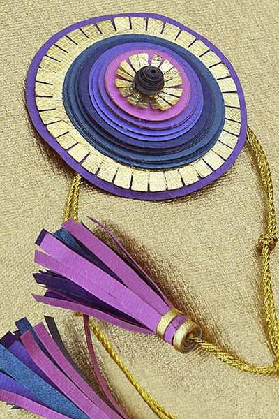 Papercraft Rakhi | Quill Circle & Kavach Rakhi with tassels