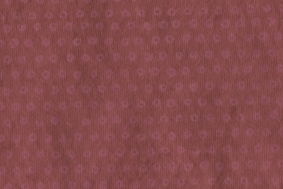 Brown on Carmine Pink Dot Sieve Printed Handmade Paper Online