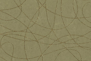 Gold On Green Strings Printed Handmade Paper Online