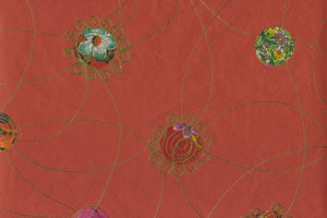 Chintz Rounds Stich: Maroon Handmade Paper | Rickshaw Recycle