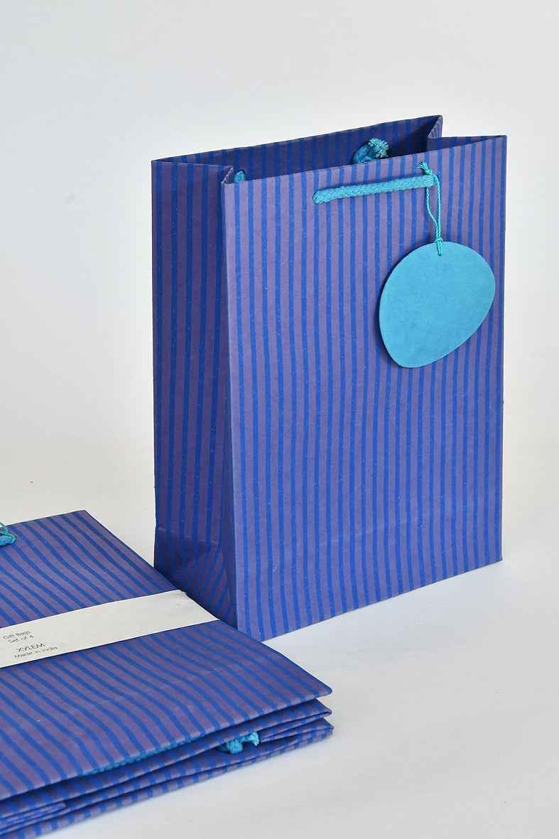 Give in Style: Gift Bags Primary Stripes l Rickshaw Recycle